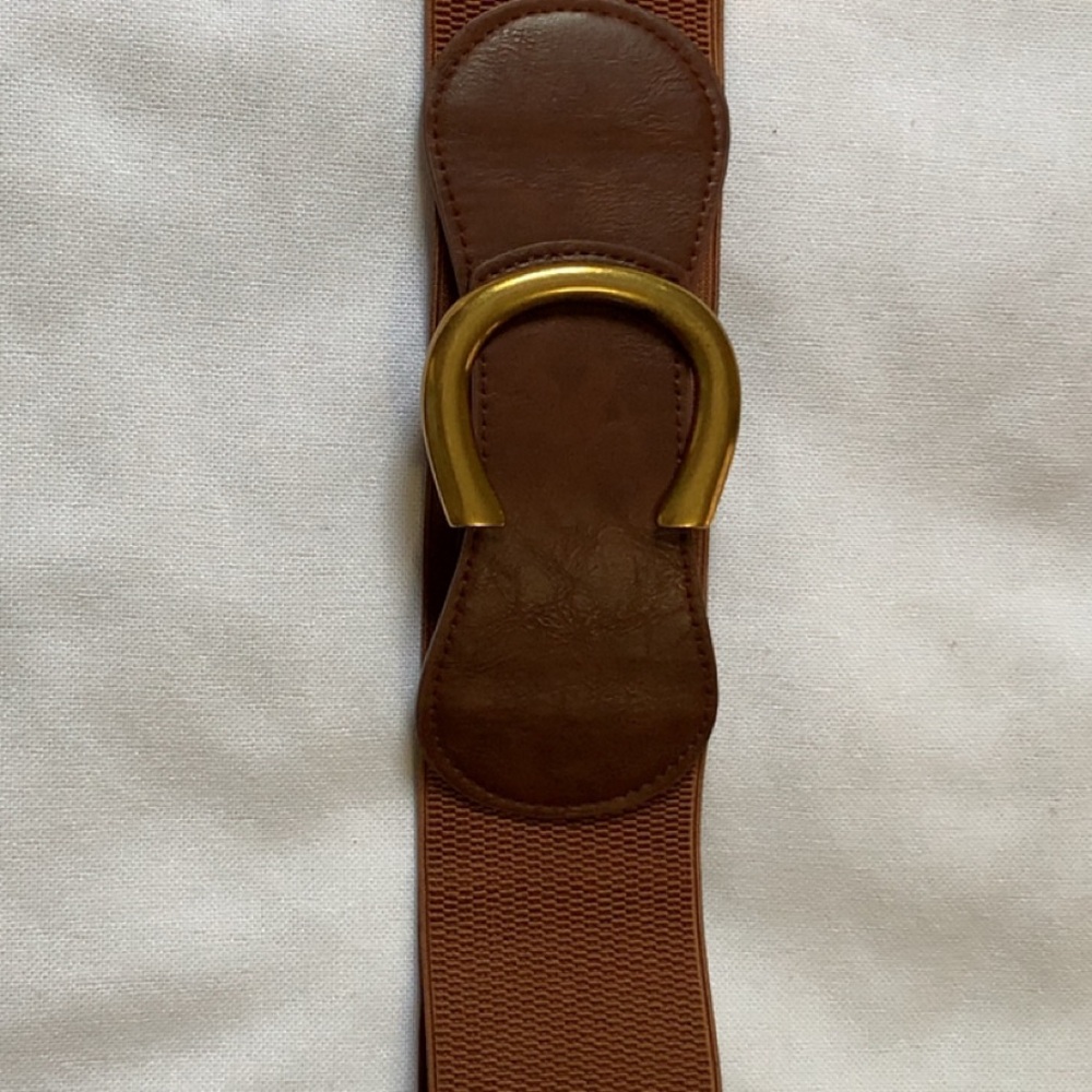 Brown Belt with Gold Buckle